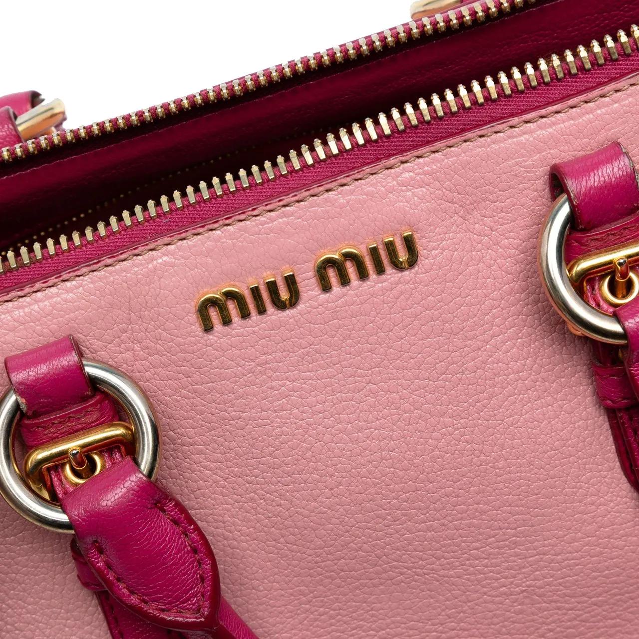 Thumbnail - Miu Miu Hobo Bags - Bicolor Goatskin Madras Bowler Bag - Gr. unisize - in Gold - für Damen