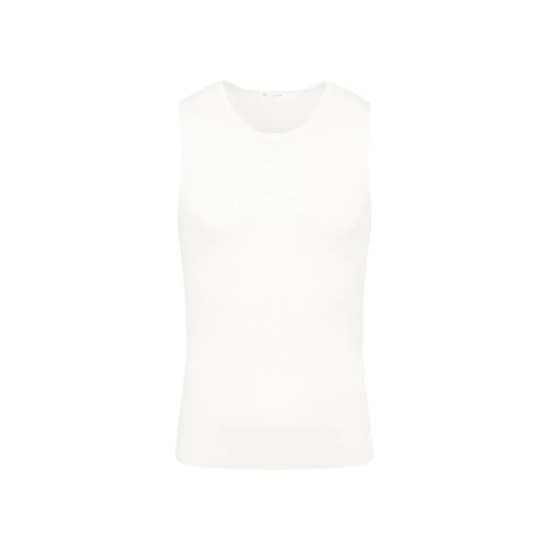 AMI Paris Ivory Viscose Long Tank Top White T-Shirts