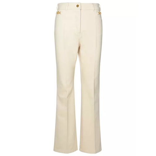 Patou Flare Jeans In Ivory Cotton Neutrals 