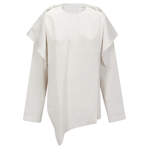 Studio Nicholson Blusen Modal Blend Assymetric Hem Top White