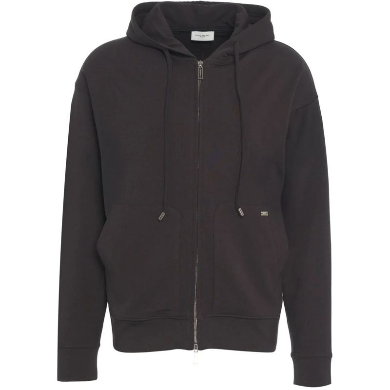 Paolo Pecora  Hoodie with zipper braun