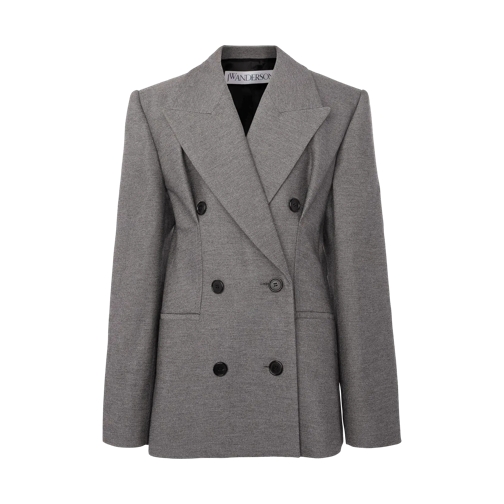 J.W.Anderson Übergangsjacke Doppelreihiger Hourglass Blazer grey grey