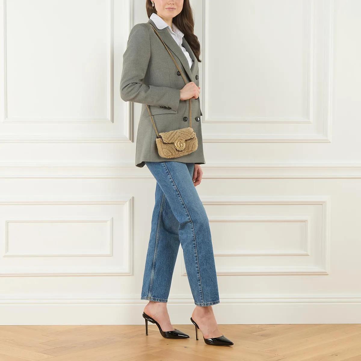 Gucci Shoppers & Totes Mini Gg Marmont Crossbody Bag in beige