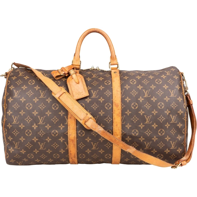 Louis Vuitton Tote Louis Vuitton Canvas Monogram Keepall 55 Bandoulie braun