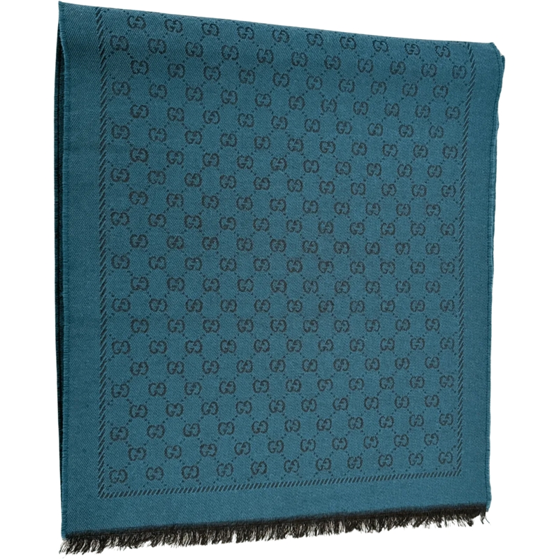 Gucci Wollschal Gucci wool scarf, turquoise and black lila