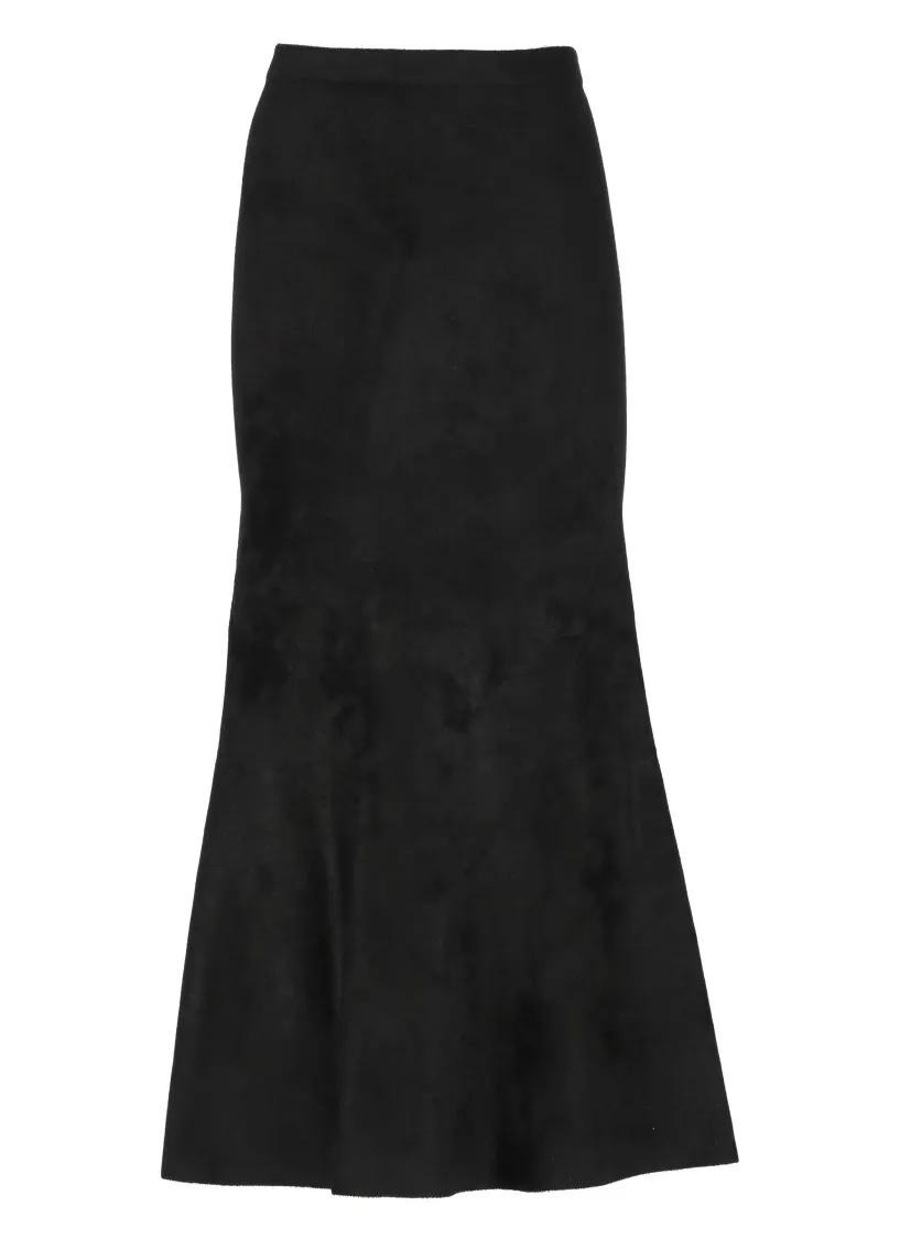 D. Exterior - Black Wool Blend Skirt - Größe S - schwarz