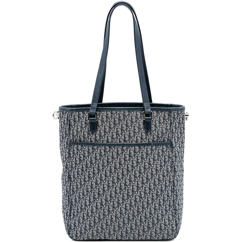 Christian Dior Schultertasche Diorissimo Trotter Canvas Tote blau