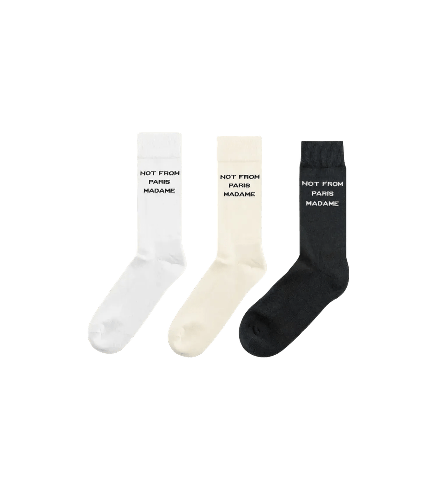 Drôle De Monsieur - 3er Pack Socken mit Slogan - Größe ONE SIZE - bunt