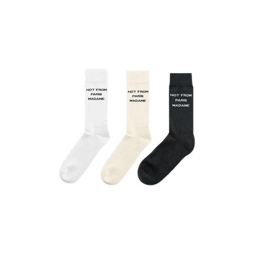 Drôle De Monsieur 3er Pack Socken mit Slogan MULTICOLORE MULTICOLORE 