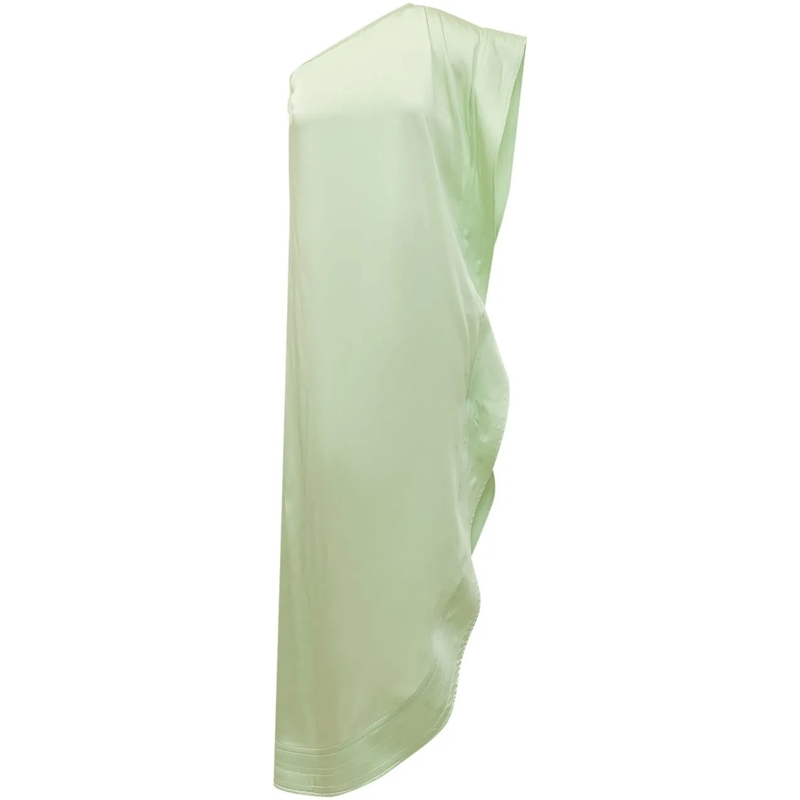 Stella McCartney Maxikleid Abito Monospalla Drappeggiato grün