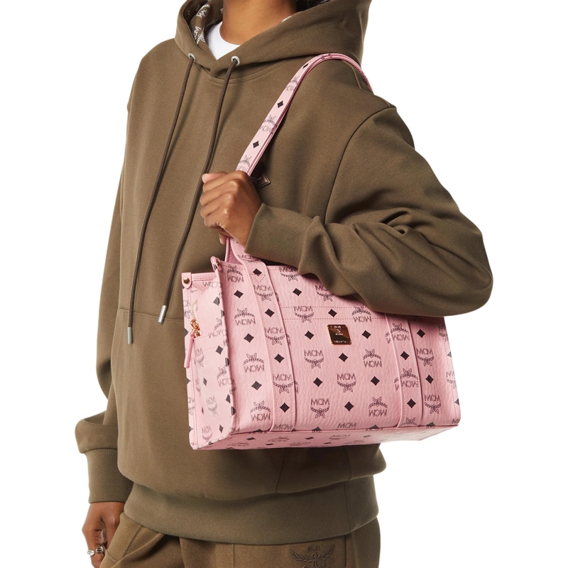 MCM Fourre-tout Aren Vi Mcm School Bag Tote Sm, One Size Soft Pink(Image 3)