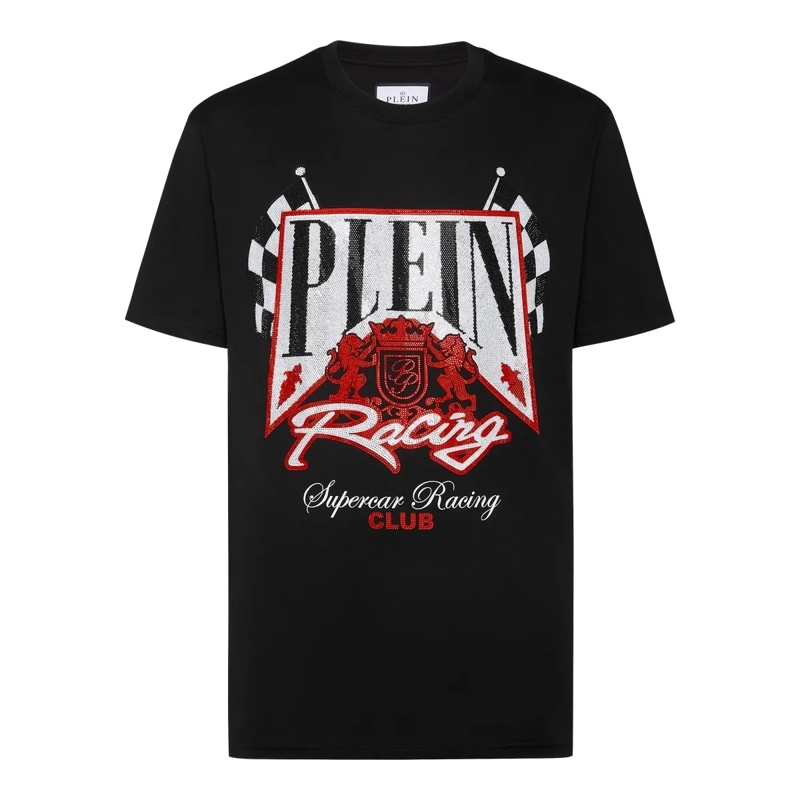Philipp Plein T-Shirt T-Shirt Racing Mit Schmucksteinen schwarz(Image 6)