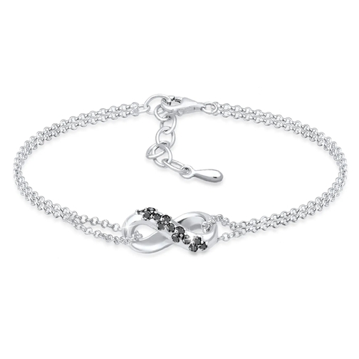 Elli Armband Armband Infinity Symbol Diamant (0,195 ct.)925 Sil silber