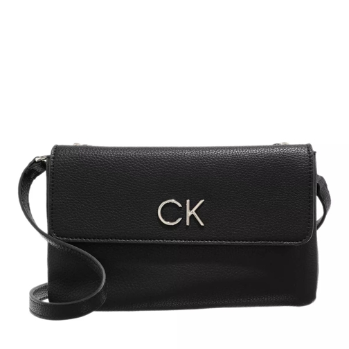 Calvin Klein Relock Double Crossbody Black Crossbody Bag