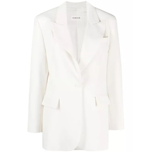 P.A.R.O.S.H. Single-Breasted Blazer White 