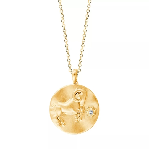 Pukka Berlin Zodiac Pendant - Aries Yellow Gold Medium Halsketting