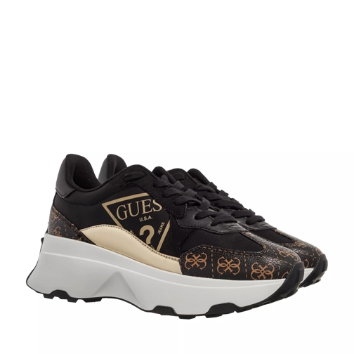Guess Calebb5 Black/Brown/Ochra Plateau Sneaker