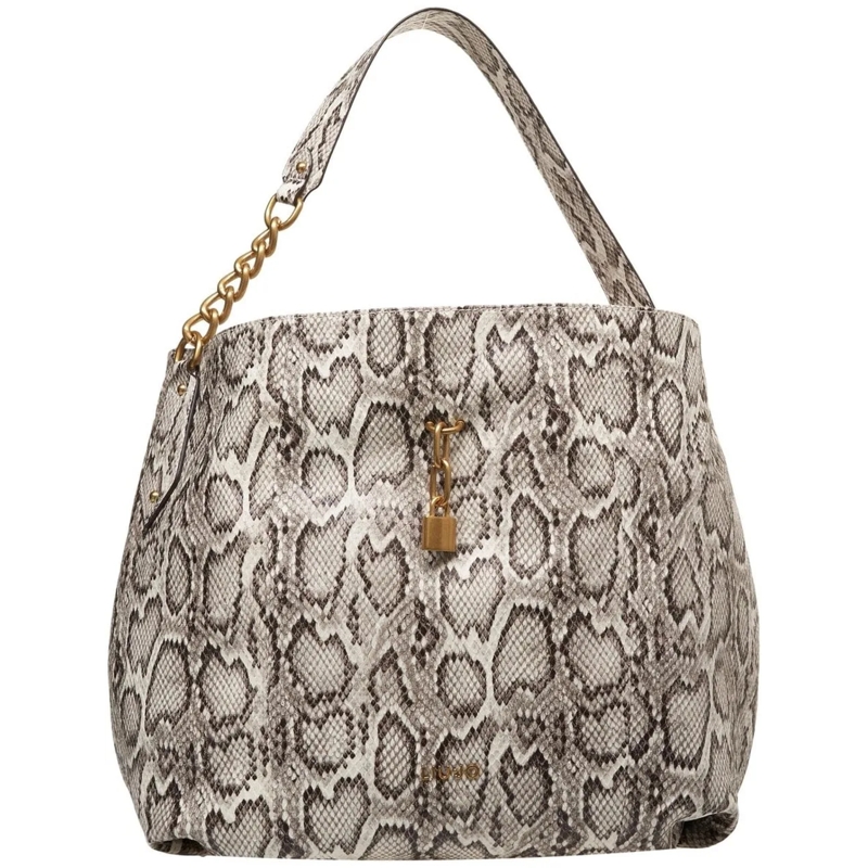 LIU JO Shopper Shopper with snake pattern grau