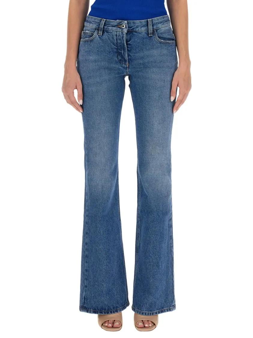 Thumbnail - Off-White - Flare Jeans - Größe 28 - blau
