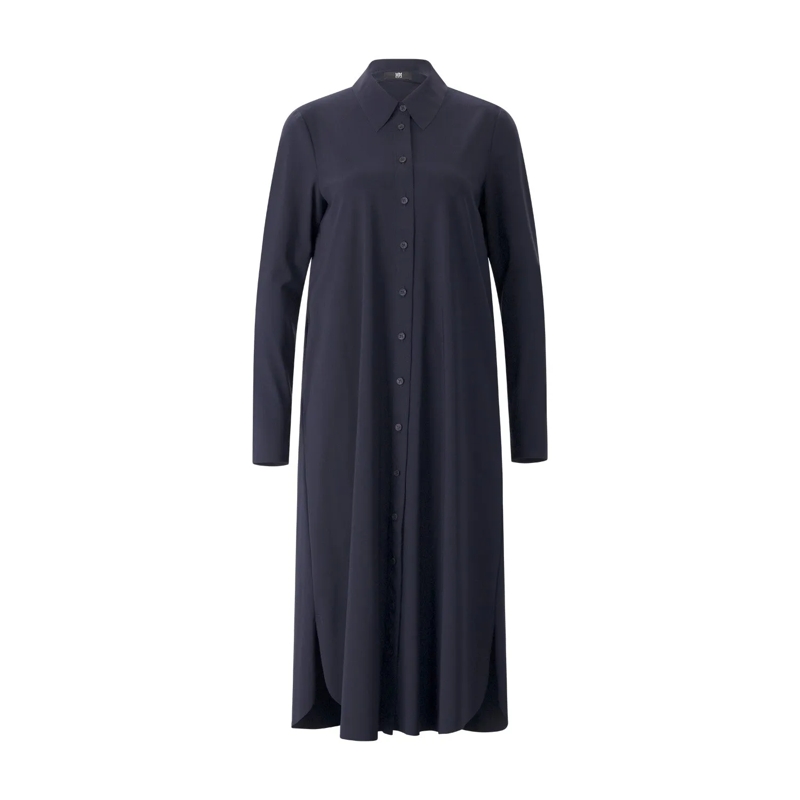 Riani  Blusenkleid in Midi-Länge Dunkelblau