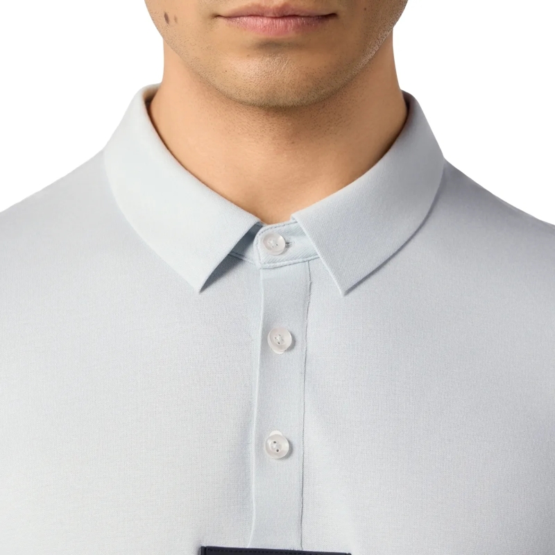 Plein Sport Top Pique Polo T-Shirt Scratch hell-blau(Image 5)
