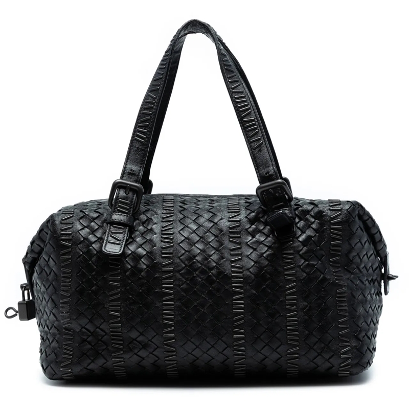 Bottega Veneta Tote Nappa Intrecciato Stitched Handbag schwarz