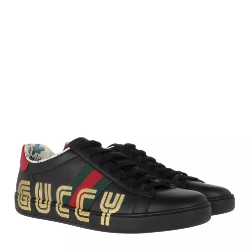 Gucci Guccy Sneakers Leather Black låg sneaker