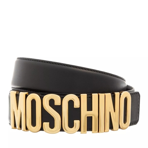 Moschino Belts Nero Ledergürtel