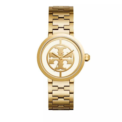 Tory Burch Reva Dreizeigeruhr aus Edelstahl Gold Quarz-Uhr