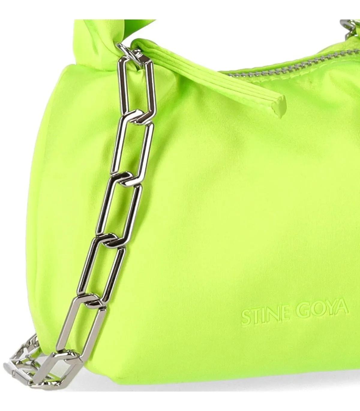 Stine Goya Crossbody bags ZIGGY SATIN LIMONENGRÜNE MICRO TASCHE in groen