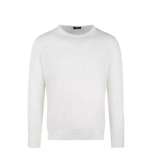 Drumohr Cotton Knit Sweater White 