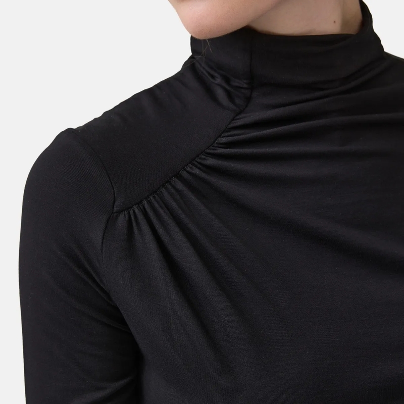 Helene Galwas Longsleeve Figurbetontes Longsleeve LETITIA- Körpernahes Lo schwarz(Image 4)
