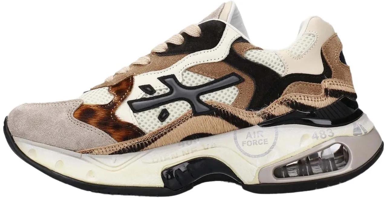 Thumbnail - Premiata Low-Top Sneaker - Contemporary Chunky Sneakers With Mixed Materials - Gr. 40 (EU) - in Beige - für Damen