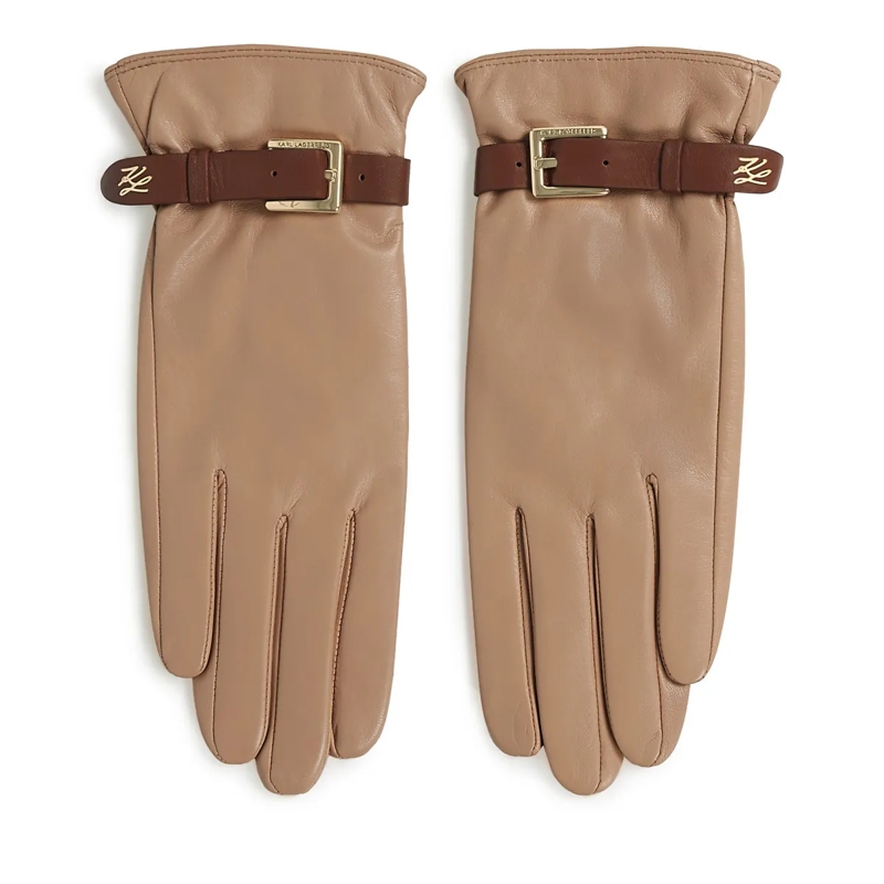 Karl Lagerfeld Handschuhe K/Autograph Handschuhe mit Gürteldetail braun