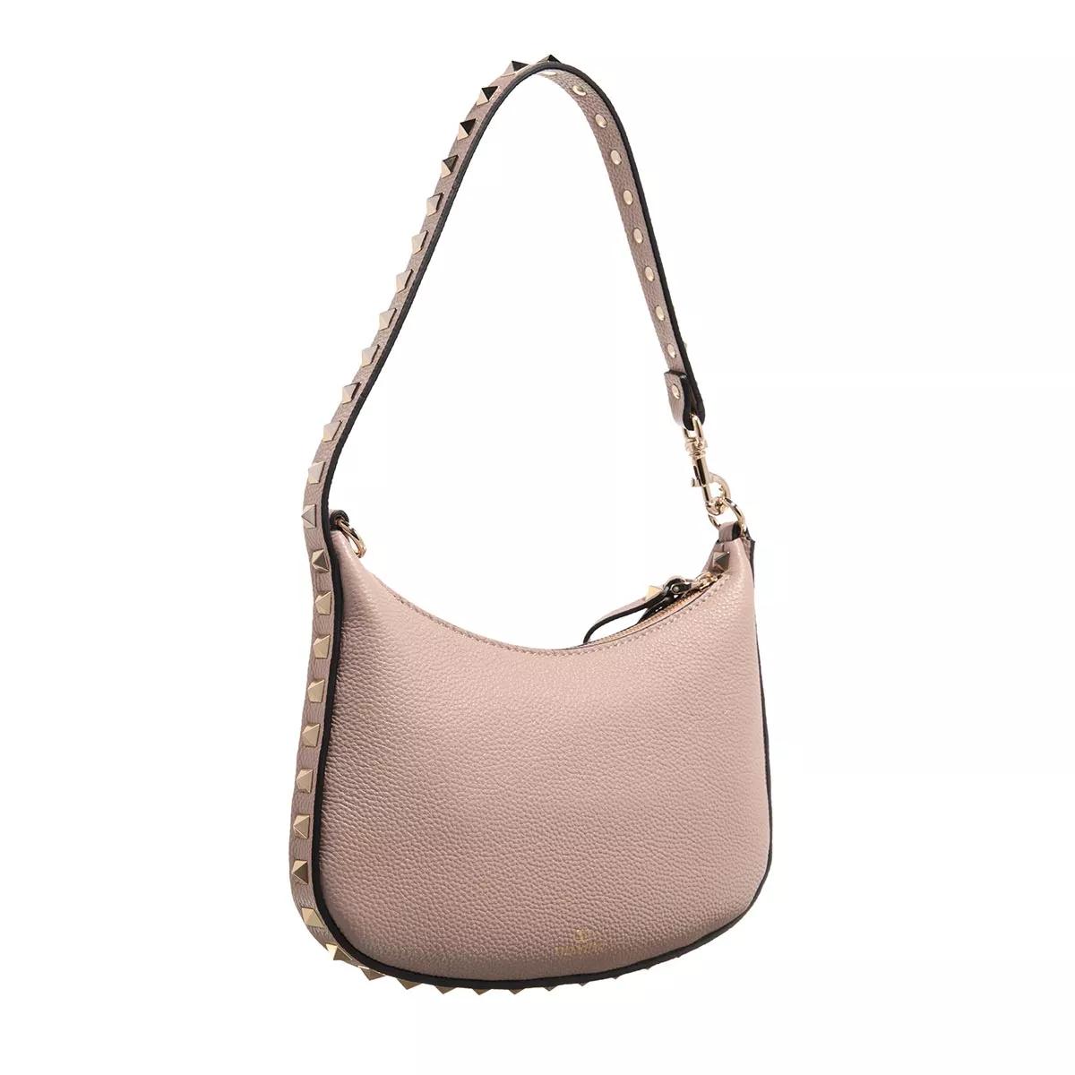 Valentino Garavani Hobo bags Mini Hobo Rockstud in taupe