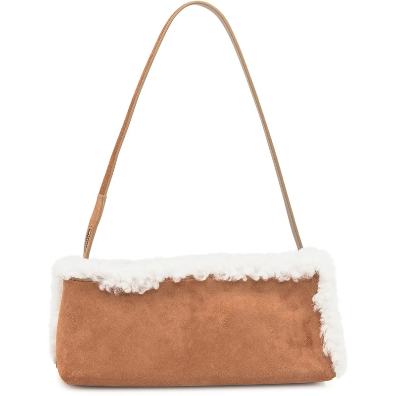 Marni Schultertasche Borsa In Shearling E Camoscio Marrone Marni beige(Image 3)