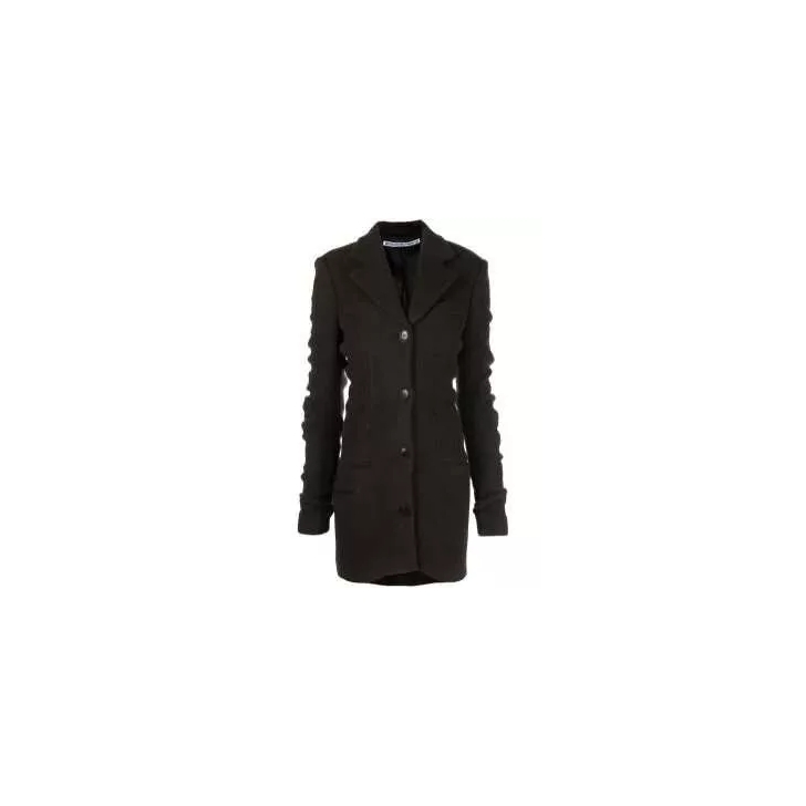 Alexander Wang Ruched Sleeve Wool Blend Jacket Black