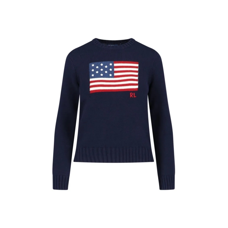 Polo Ralph Lauren Trui Flag Sweater – Navy Blue