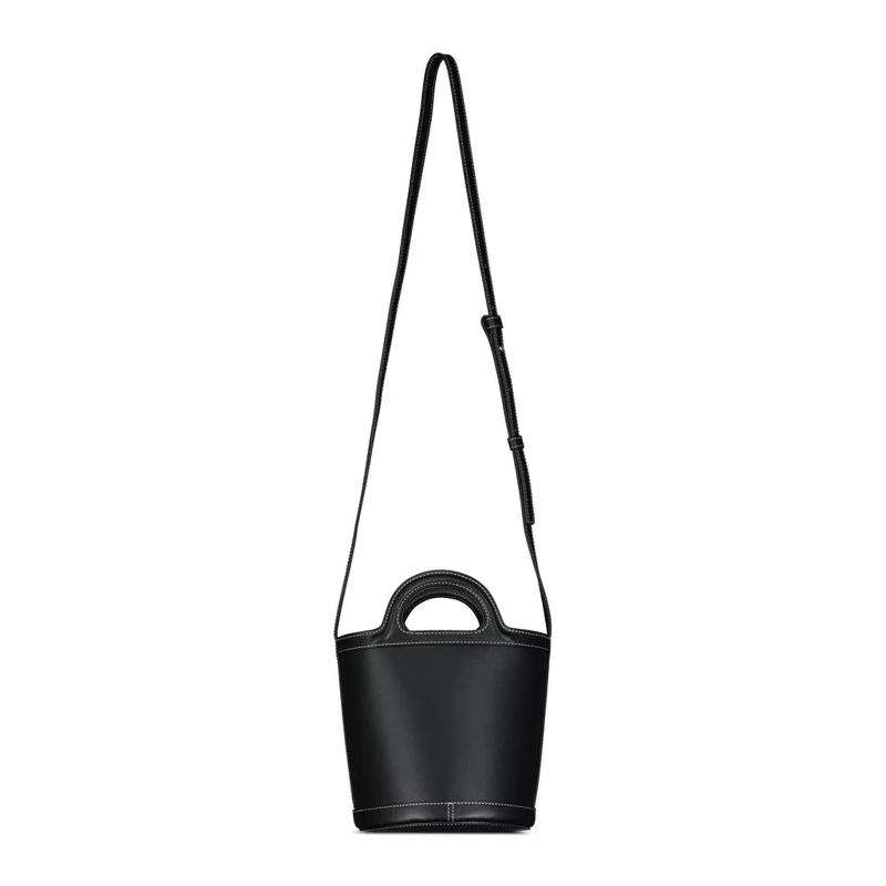 Marni Crossbody Bag Beuteltasche aus Leder mit Logo Braun (Image 4)