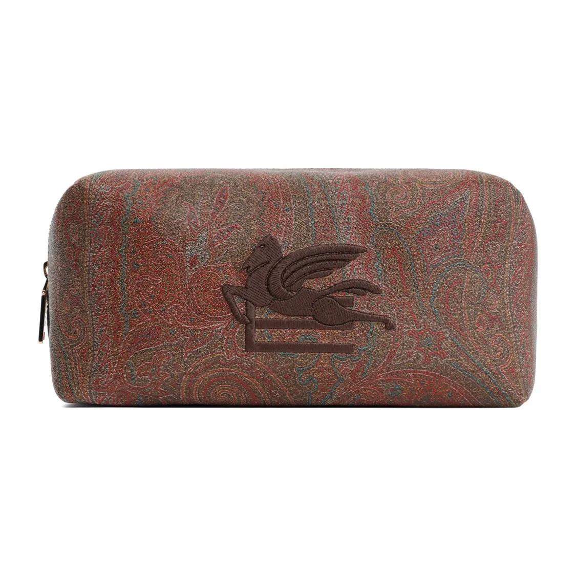 Etro Pochettes - M Brown Paisley Fabric Pouch - Gr. unisize - in Braun - für Damen