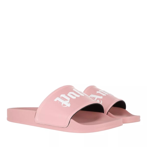Palm Angels Pool Slider Pink White Pink White Slip-in skor