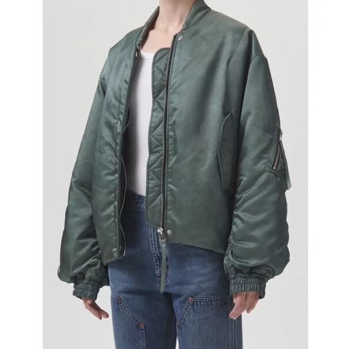 Agolde AGOLDE Shoreditch Bomberjacke, steel green mehrfarbig 