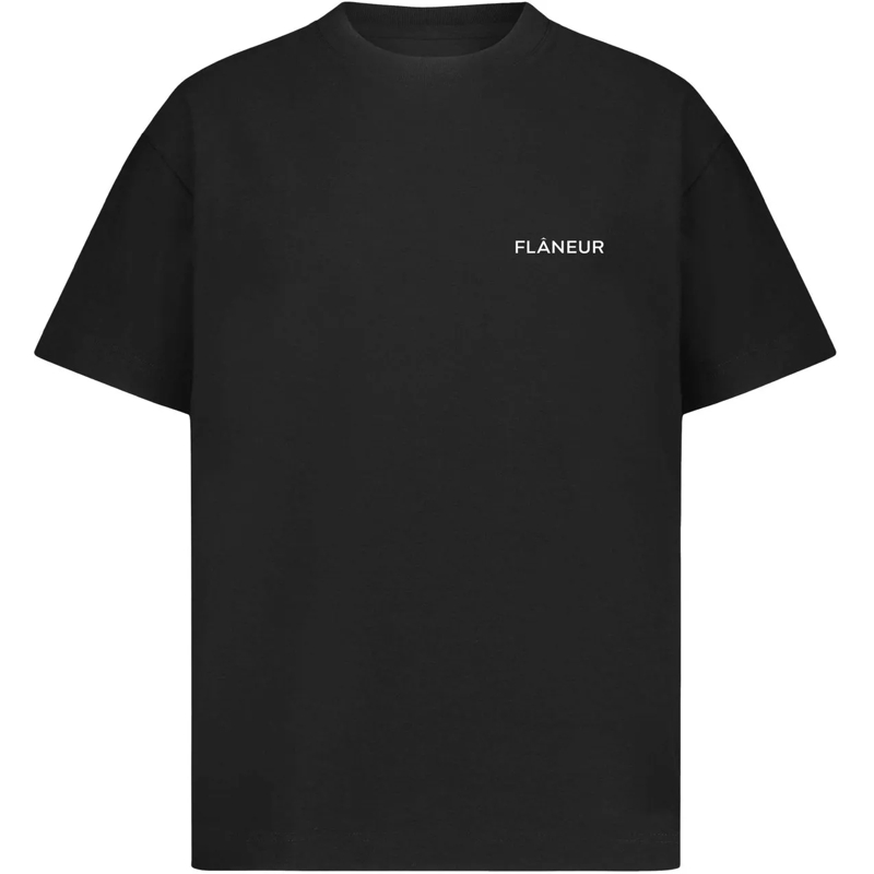 Flâneur T-Shirt Logo T-Shirt Black schwarz