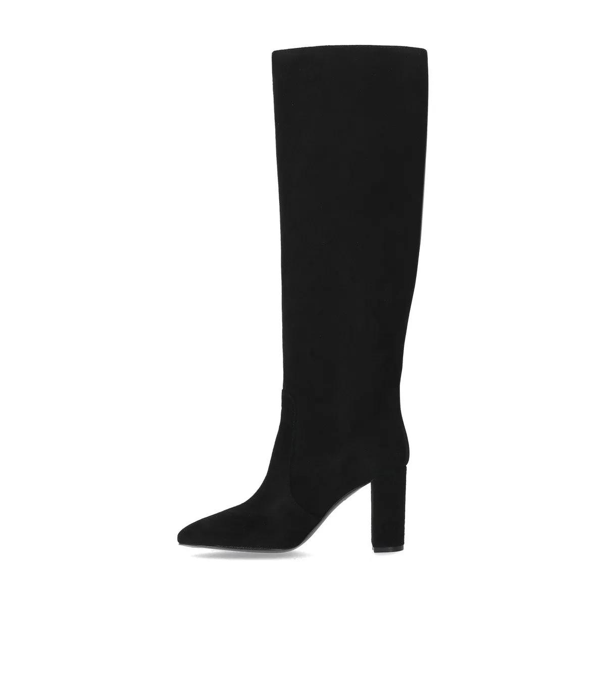 Thumbnail - Via Roma 15 Stiefel - Black Suède Heeled High Boot - Gr. 40 (EU) - in Schwarz - für Damen