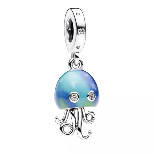 Pandora Colour-changing Jellyfish Dangle Charm Turquoise Ciondolo