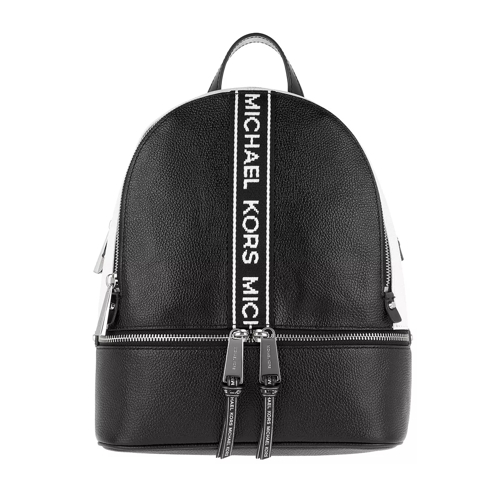 MICHAEL Michael Kors Rhea Zip Medium Backpack Black/Optic White Ryggsäck