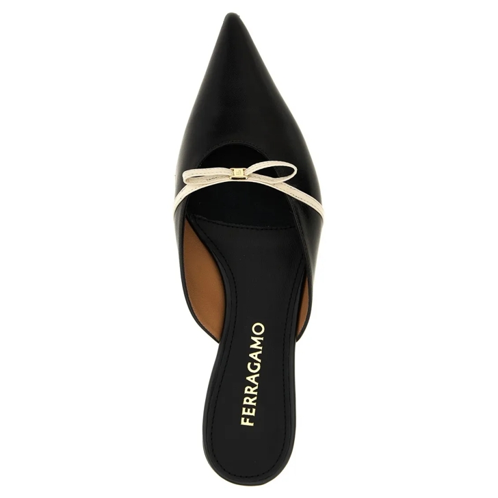 【送料&関税込】Ferragamo Giulye Leather Mule Salvatore Ferragamo 'Giulye' Mules Black | Mules