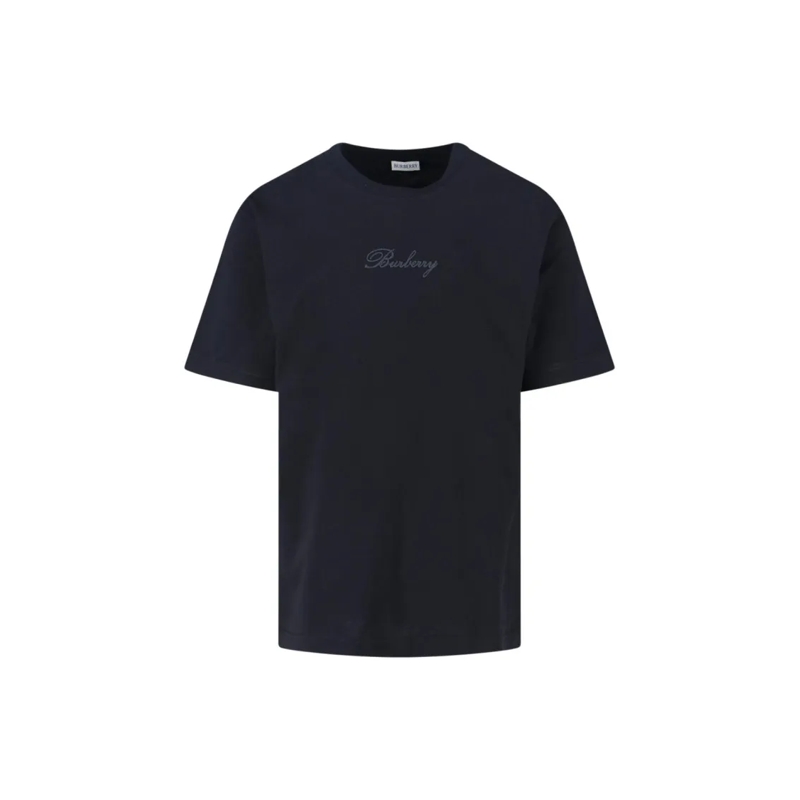 Burberry T-shirt "Check" Logo T-Shirt, In Black Cotton Black
