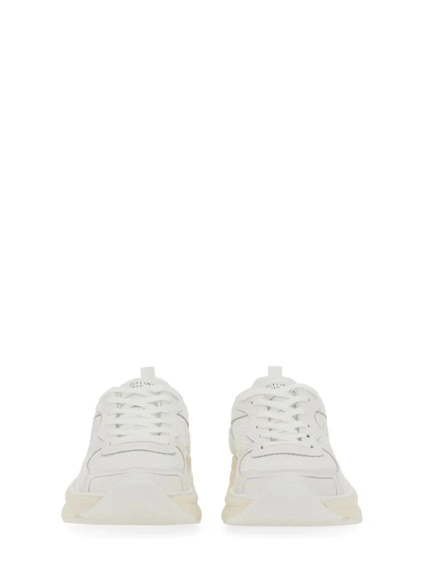 Thumbnail - Stuart Weitzman Low-Top Sneaker - Textured White Sneakers With Prominent Logo - Gr. 35 (EU) - in Weiß - für Damen