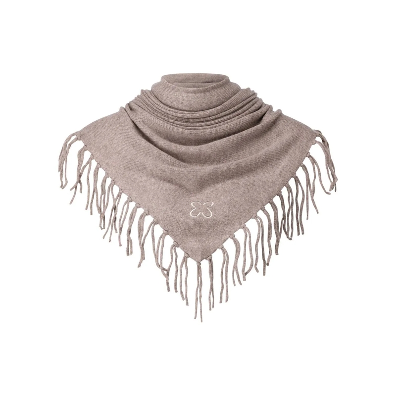 Codello Lichtgewicht Sjaal Dreiecks-Schal aus Kaschmir grau